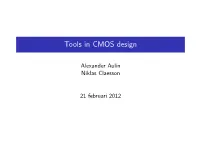 Tools in CMOS Design