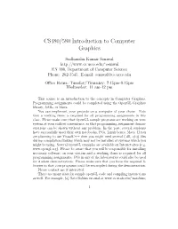 CS480/580 Introduction to Computer Graphics