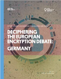 Deciphering the European Encryption Debate: Germany