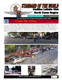 October 2013 Awarded Best CLC Regional Newsletter 2007-2008