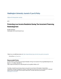 Protecting Low Income Residents During Tax Increment Financing Redevelopment