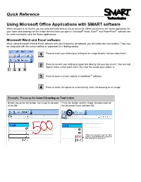 Quick Reference Using Microsoft Office Applications with SMART Software