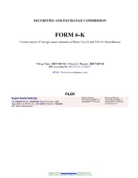 Royal Ahold Delhaize Form 6-K Current Report Filed 2017-03-14