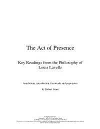 The Act of Presence
