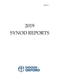 2019 Synod Reports