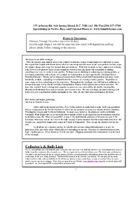 Collector's & Bulb Lists