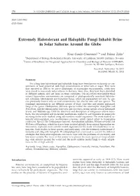 Extremely Halotolerant and Halophilic Fungi Inhabit Brine in Solar Salterns Around the Globe