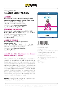 Gluck 300 Years