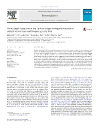 Moho Depth Variations in the Taiwan Orogen from Joint Inversion of Seismic Arrival Time and Bouguer Gravity Data