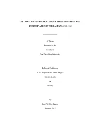 Nationalism in Practice: Assimilation, Expulsion, And