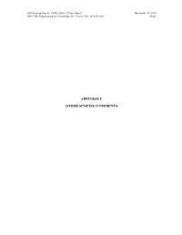 Appendix F Other Scoping Comments