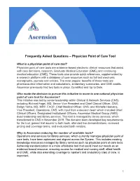 Frequently Asked Questions – Physician Point of Care Tool