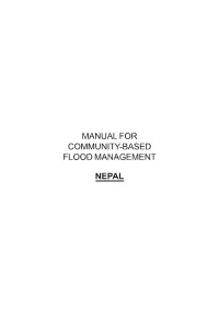 Manual for Community-Based Flood Management Nepal