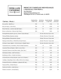 Menu De Charolas Individuales ´