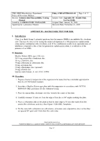 TML\MSH Microbiology Department Policy & Procedure Manual Policy
