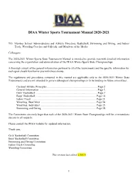 2020-2021 Winter Sports Tournament Manual