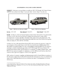 Brake Pipe Corrosion Failures in Model Year (MY)