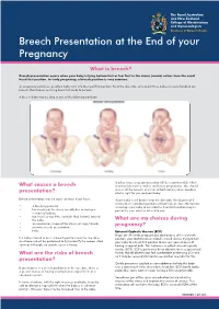 Breech Presentation at the End of Your Pregnancy