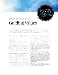 CESE Guiding Values