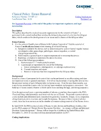 Essure Removal Reference Number: CP.MP.131 Coding Implications Last Review Date: 10/20 Revision Log