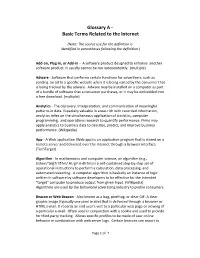Glossary a - Basic Terms Related to the Internet