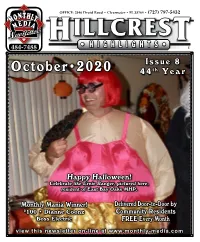 HILLCREST 484-7488 • H I G H L I G H T S • E Issue 8 Octoberï2020 44Th Year