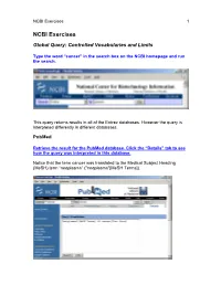 NCBI Exercises 1