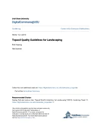 Topsoil Quality Guidelines for Landscaping