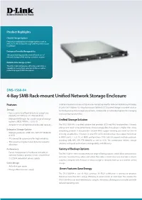 4-Bay SMB Rack-Mount Unified Network Storage Enclosure