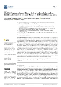 Otolith Fingerprints and Tissue Stable Isotope Information Enable Allocation of Juvenile Fishes to Different Nursery Areas