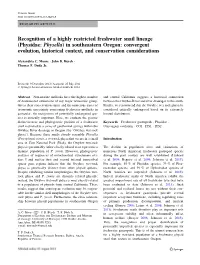 Physidae: Physella) in Southeastern Oregon: Convergent Evolution, Historical Context, and Conservation Considerations