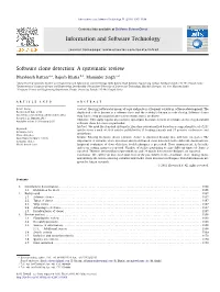 Software Clone Detection: a Systematic Review