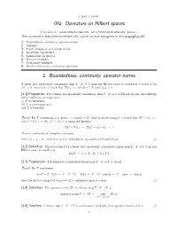Bounded Operators