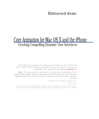 Core Animation for Mac OS X and the Iphone Creating Compelling Dynamic User Interfaces