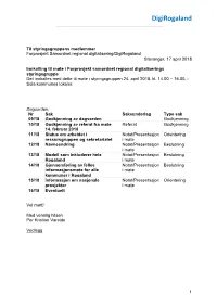 Innkalling Og Sakspapirer