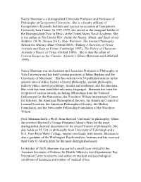Nancy Sherman Biobrief.Pdf