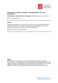 Generalized Exchange Orientation