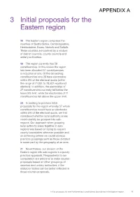 Initial Proposals for New Parliamentary Constituency Boundaries in The