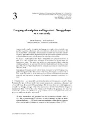Language Description and Hypertext: Nunggubuyu As a Case Study