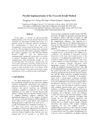 Parallel Implementation of the Treecode Ewald Method