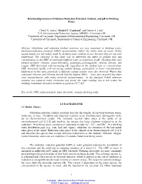 "Relationships Between Oxidation-Reduction Potential