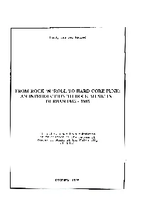 Roll to Hard Core Punk: an Introduction to Rock Music in Durban 1963 - 1985
