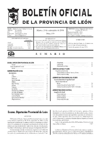 Boletín Oficial De La Provincia De León