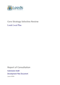 Core Strategy Selective Review Report of Consultation