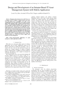 Design and Development of an Intranet-Based IT Asset Management System with Mobile Application