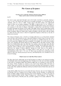 F.F. Bruce, "The Canon of Scripture," Inter-Varsity