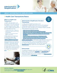 Health Care Transactions Basics (PDF)