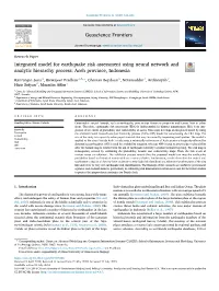 Integrated Model for Earthquake Risk Assessment Using Neural Network and Analytic Hierarchy Process: Aceh Province, Indonesia