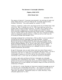 Jerome P. Cavanagh Papers