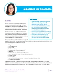 Substance Use Disorders